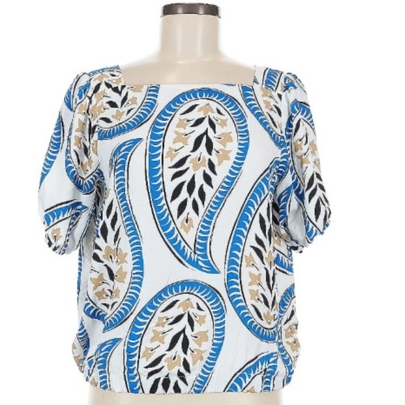 Ann Taylor Paisley Square Top - Picture 1 of 9